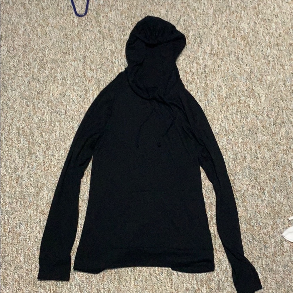Black drawstring hoodie